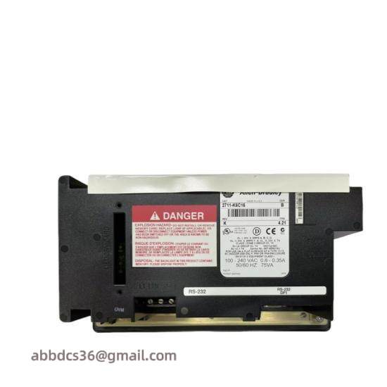 Allen-Bradley 2711-K6C16 PanelView 600 Color Keypad RS-232 (DF1) RS-232 Print AC