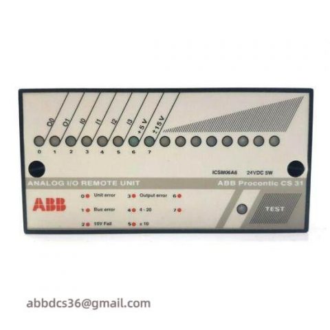ABB ICSM06A6 Analog I/O Remote Unit, Industrial Automation Solutions
