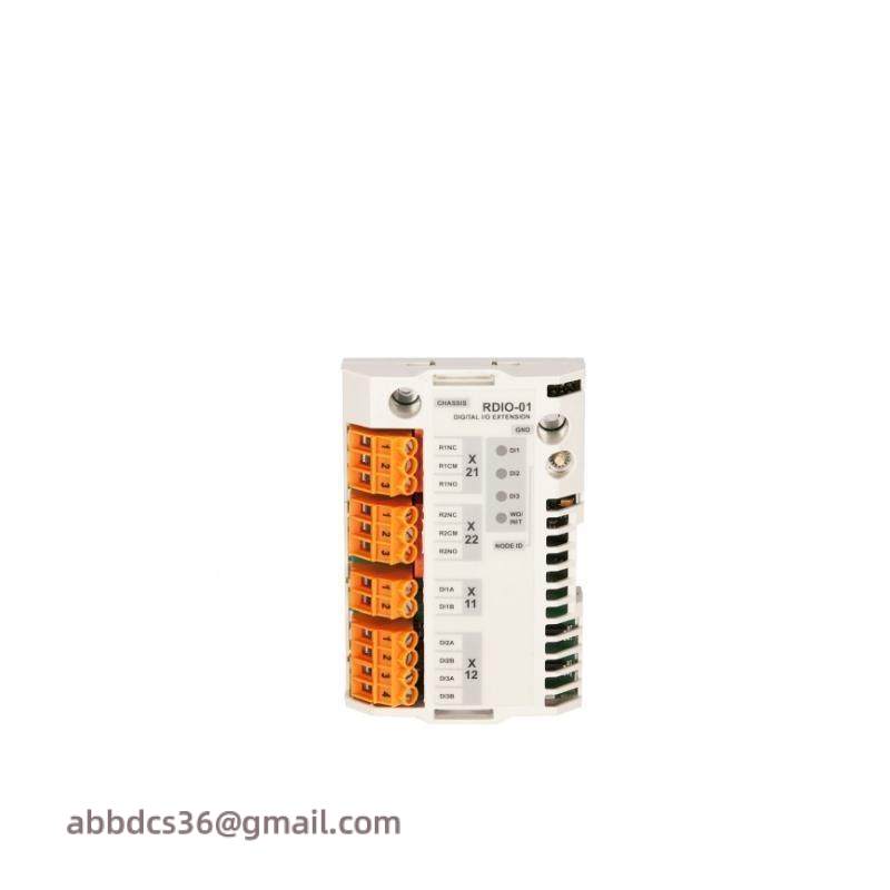abb_rdio-01_digital_i_o_extension.jpg ABB RDIO-01 Digital I/O Extension Module for Enhanced Industrial Automation Control